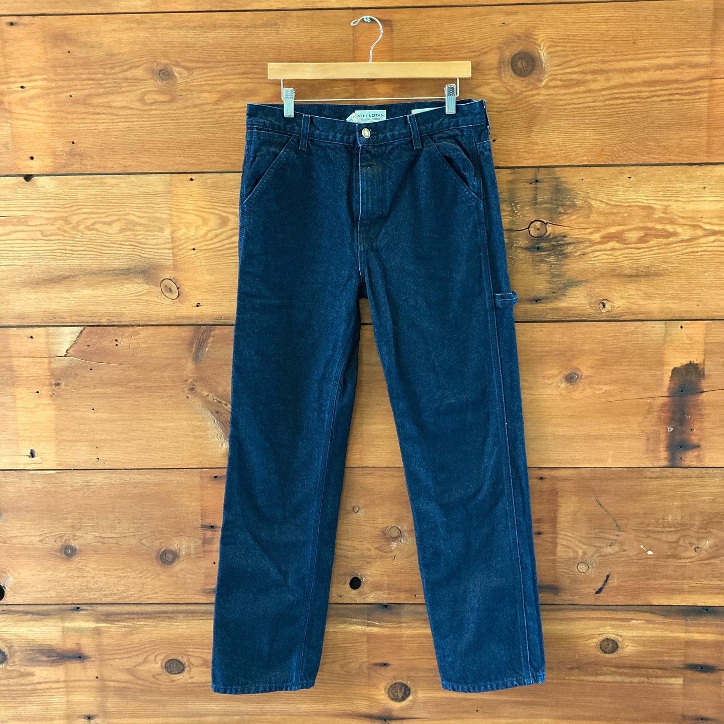 Nili Lotan Dark Wash Calvin HIgh Rise Utility Carpenter Jeans - Size 29 - 0721DK