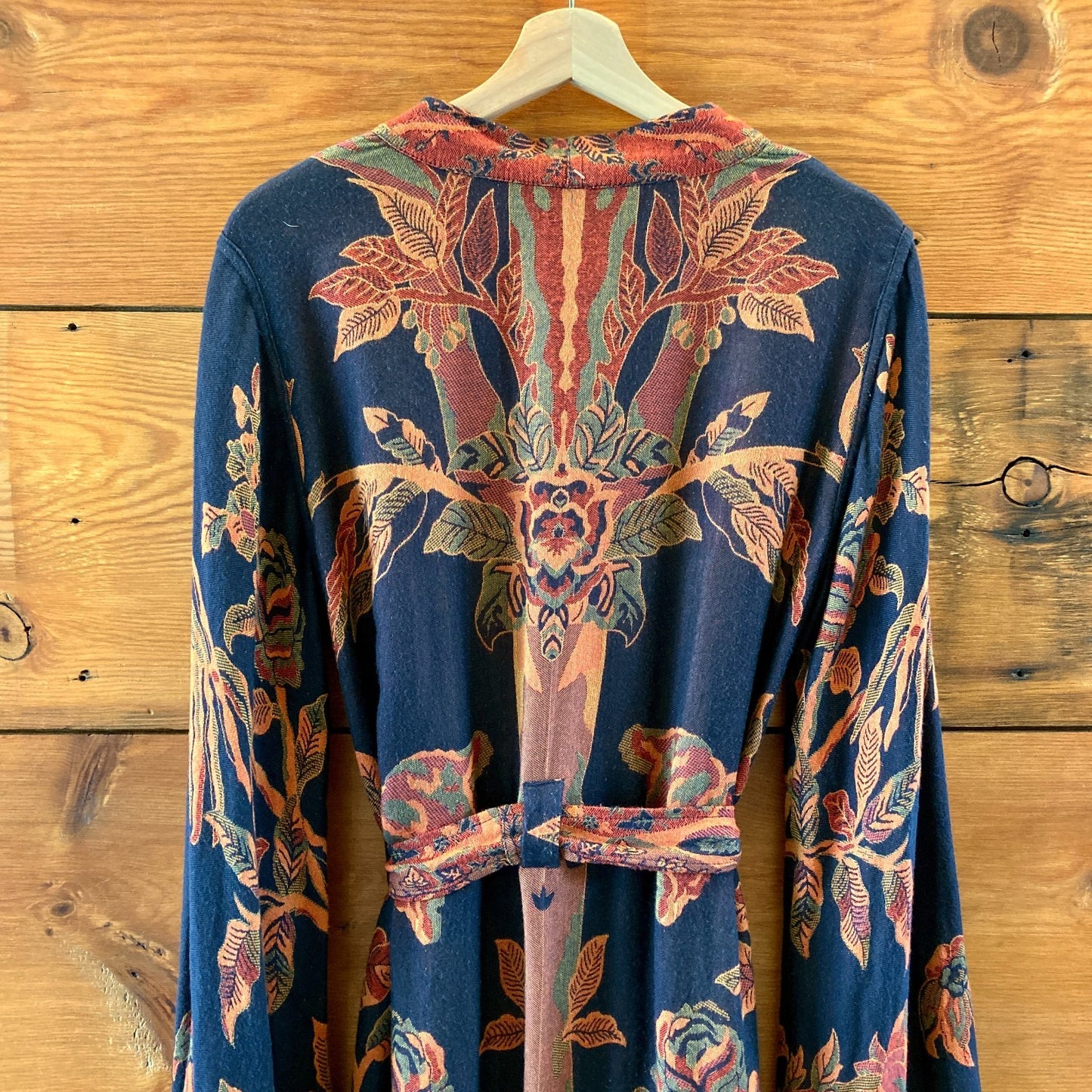 Brahmaki Black September Sky EcoVero Maxi Kaftan Robe - Size 2 / S - 0605DK