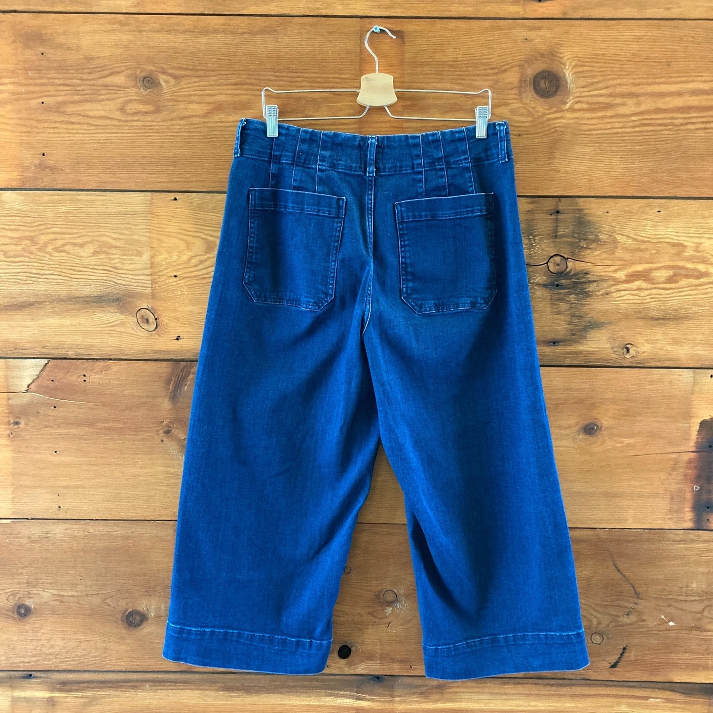 Maeve Dark Wash High Rise Wide Leg Cropped Colette Jeans - Size 34 - 0419JP
