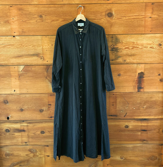 Xirena Black Long Sleeve Loose Fit Cotton Maxi Boden Dress - Size M - 4427SC