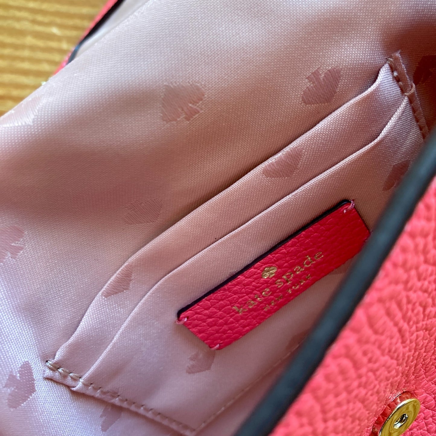 Kate Spade Coral Pink Pebbled Leather Leila Mini Flap Crossbody Bag - 0831HF