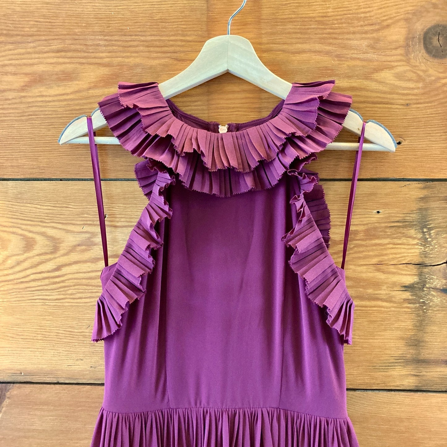 Ted Baker $419 Burgundy Imperial Striped Maxi Dress - Size 1 / S - NEW - 0613SR