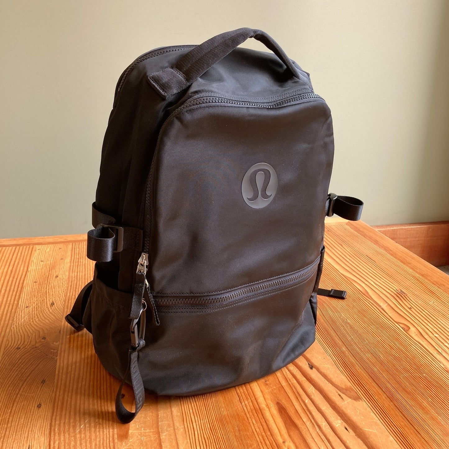 Lululemon Black Nylon 22L New Crew Backpack Laptop Bag - 4427SC