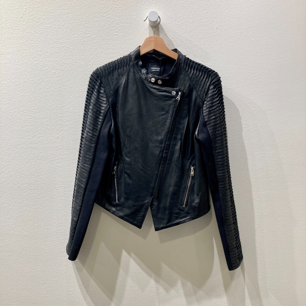 LAMARQUE Azra NEW Black Leather Jacket - Size M - 1122KP