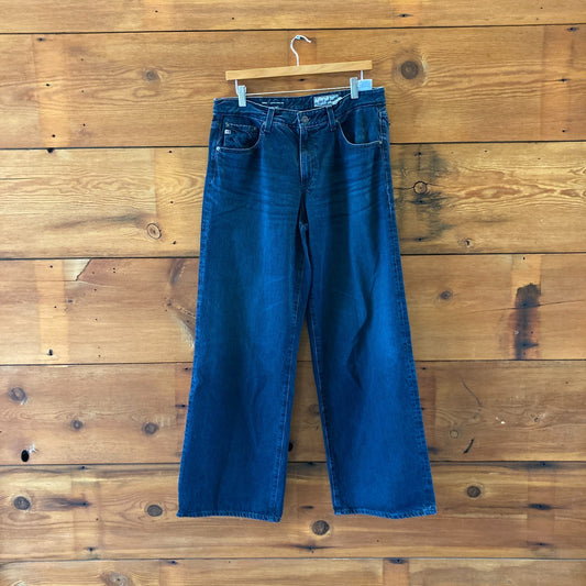 AG Adriano Goldschmied Dark Low Rise Wide Leg Adria Jeans - Size 29 - 4427SC