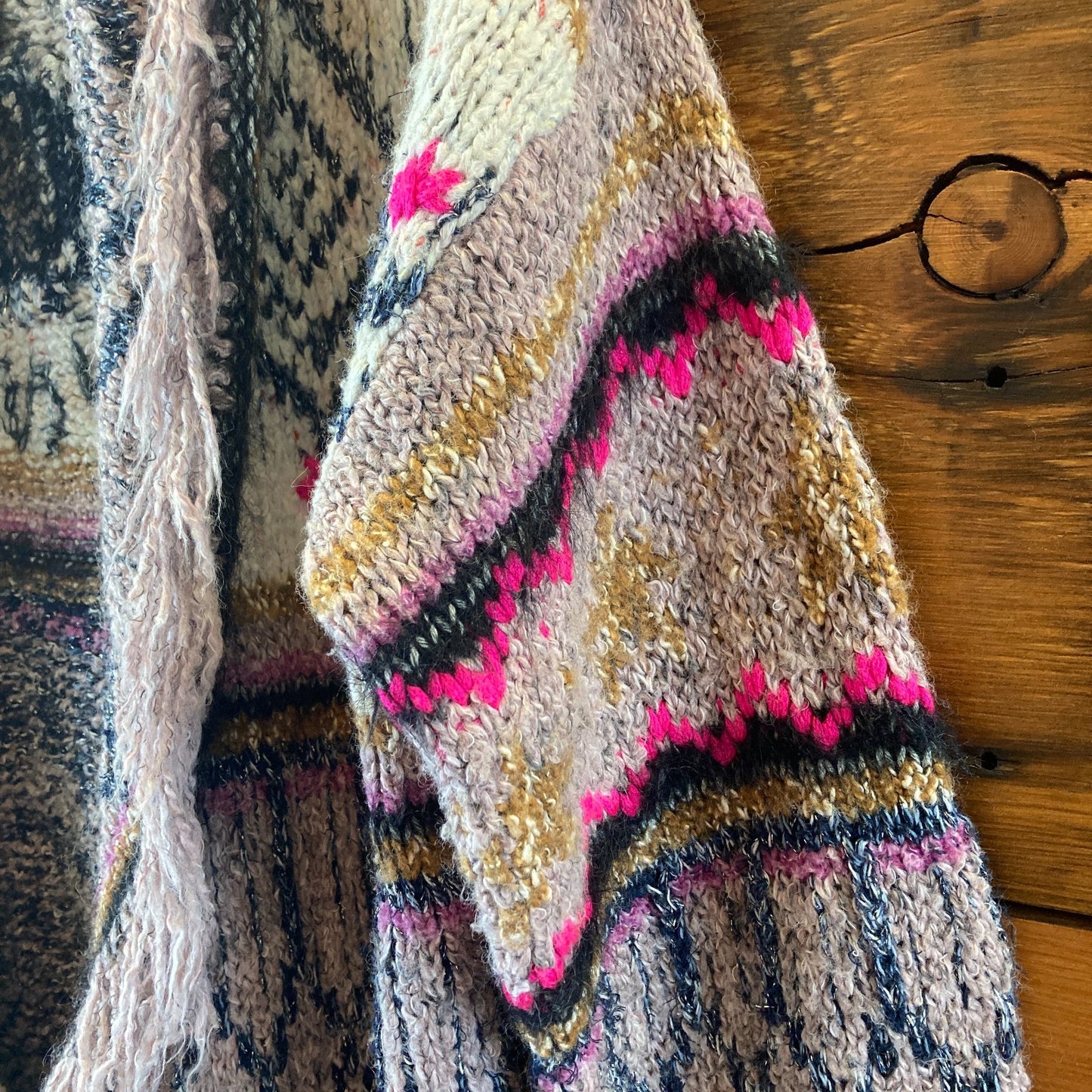 Pilcro Anthropologie Fringed Evil Eye Cardigan Sweater - Size M / L - 0413AP