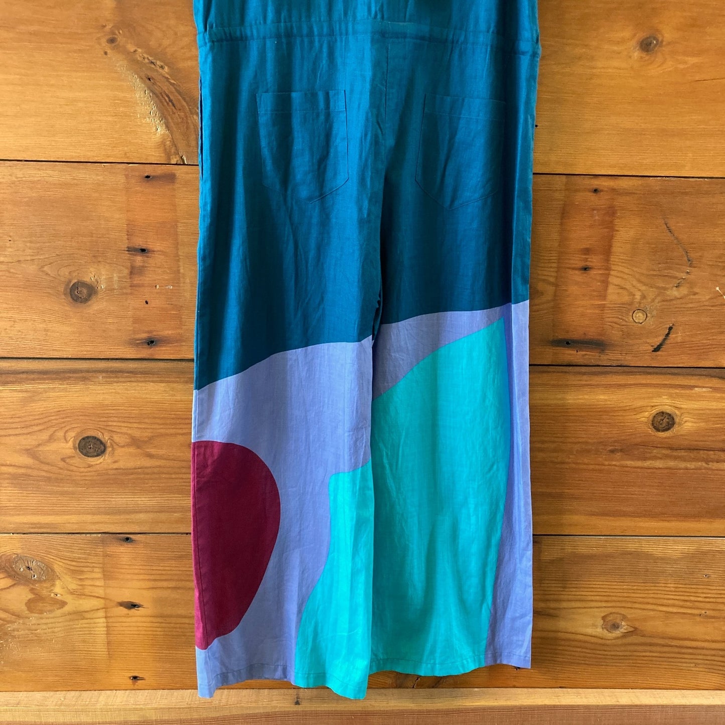 The Kit $158 Ocean Cut Paper Issa Short Sleeve Jumpsuit - Size L - 0510BN