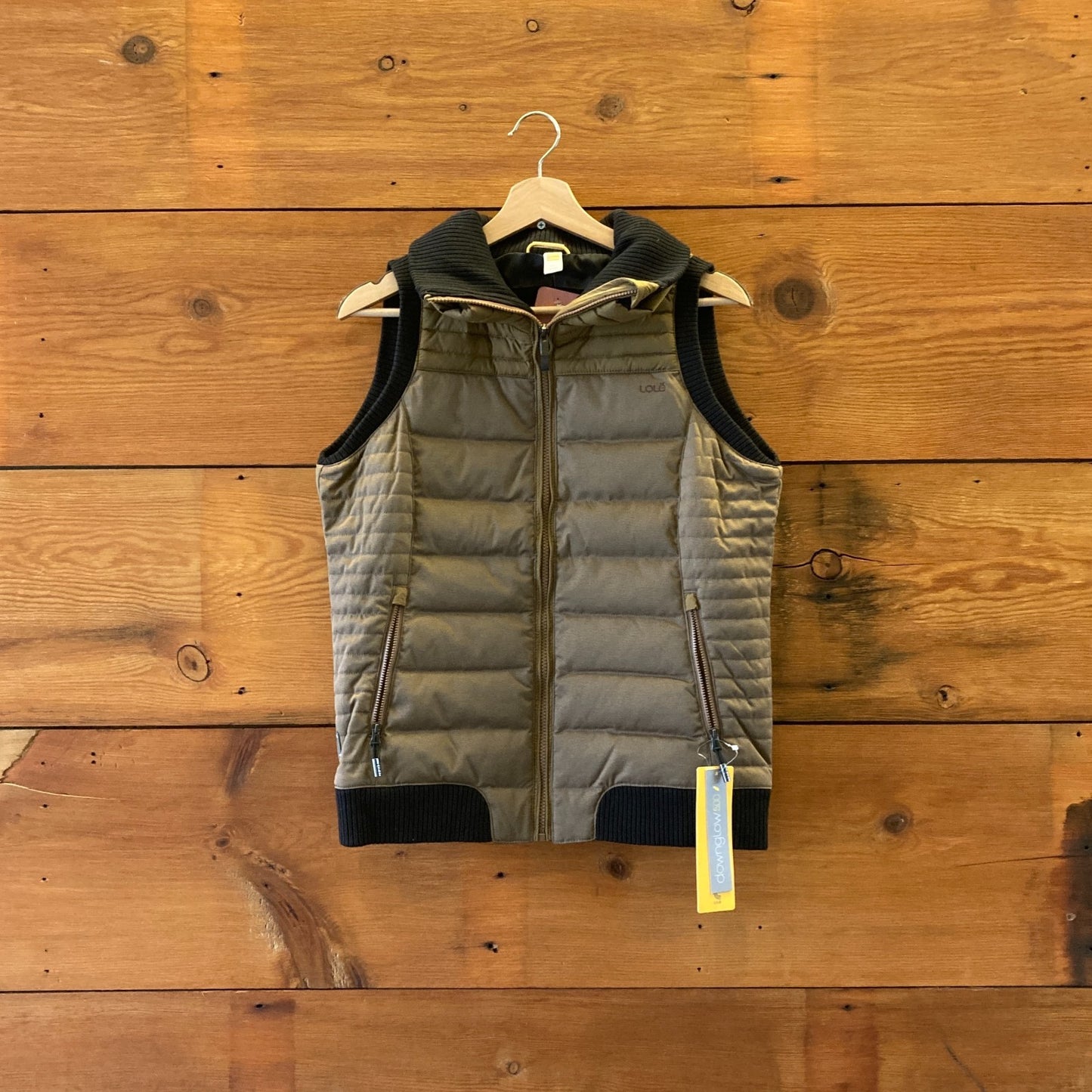 M - Lole $200 Sepia Brown Zip Up Brooklyn Puffer Vest NEW 1226MT