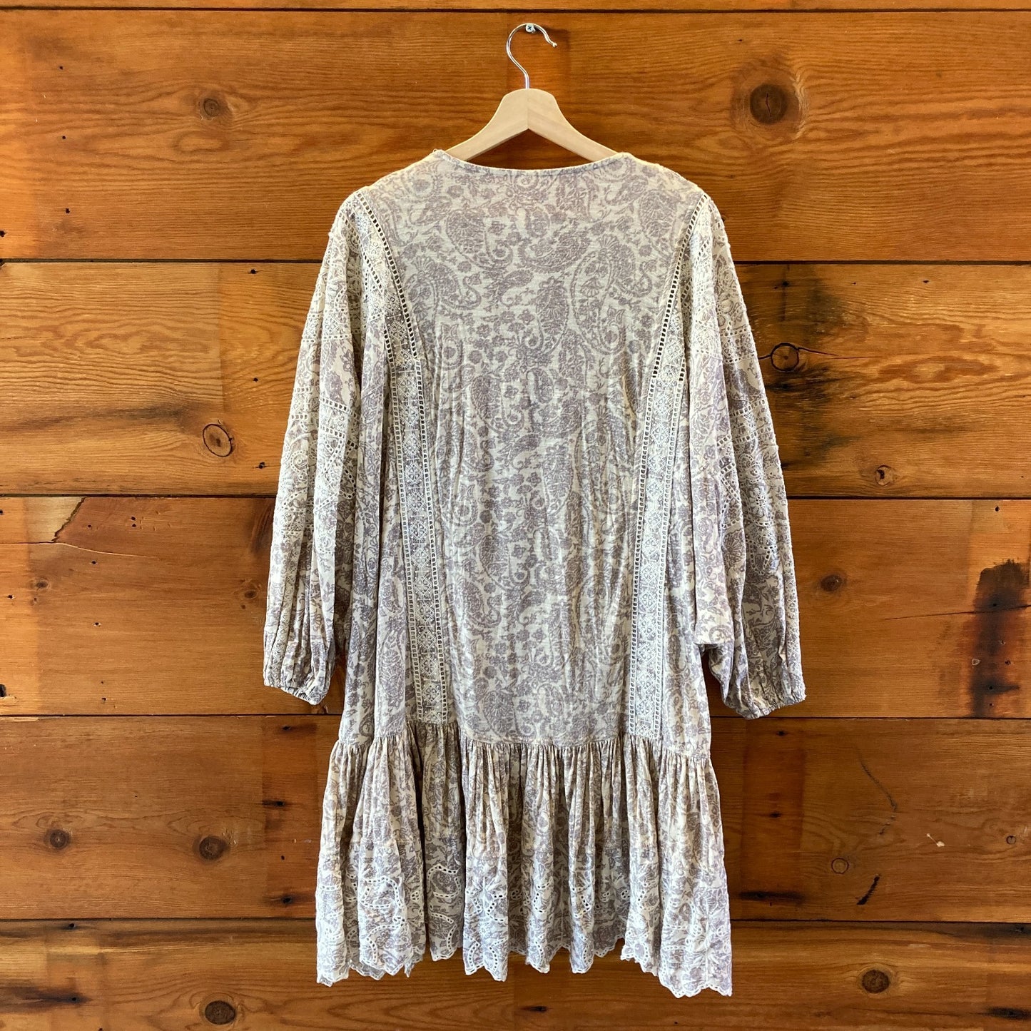 Free People $148 Tan Patterned Oversized Knit Dress - Size XS - NEW - 1122CT
