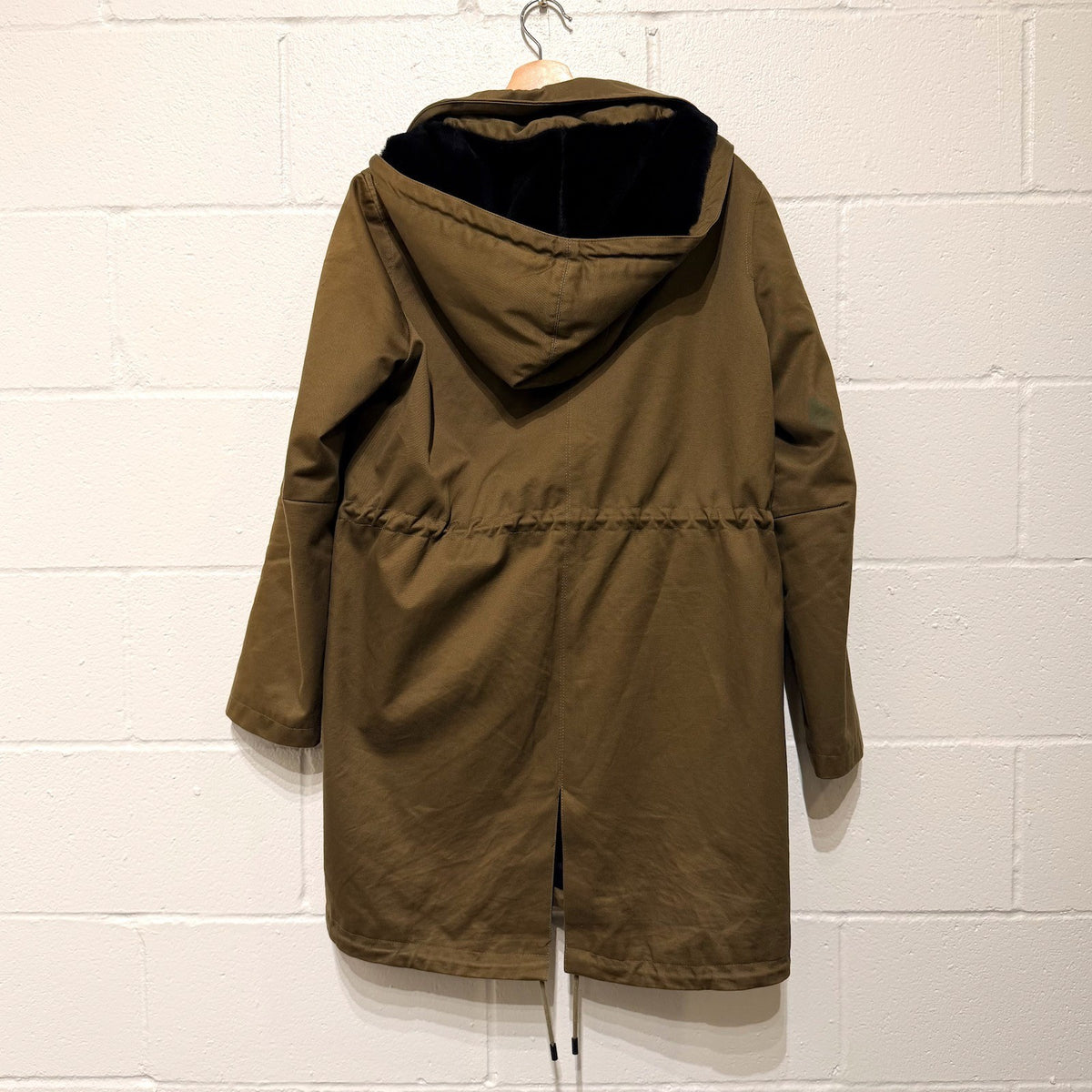The Arrivals Olive Green Hooded 'Artemis' Parka Jacket Coat - Size L - 1020HB
