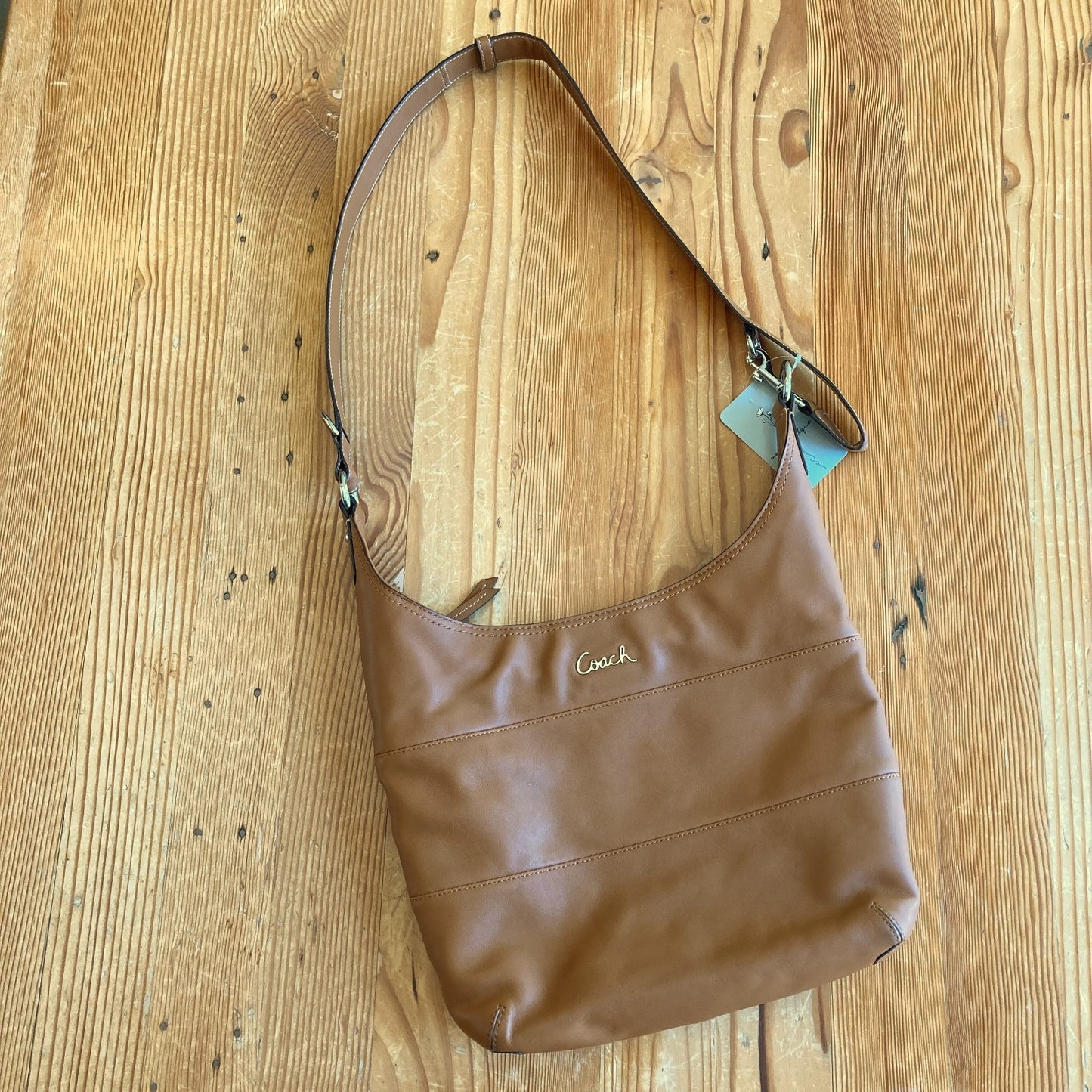 Coach Camel Brown Leather Y2K F17116 Shoulder Bag - 0704CM