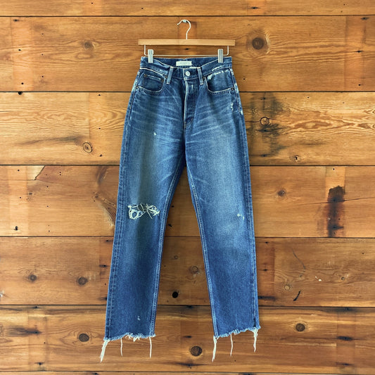 Moussy Vintage Made in Japan Distressed Wide Straight Jeans - Size 26 - 0804JN