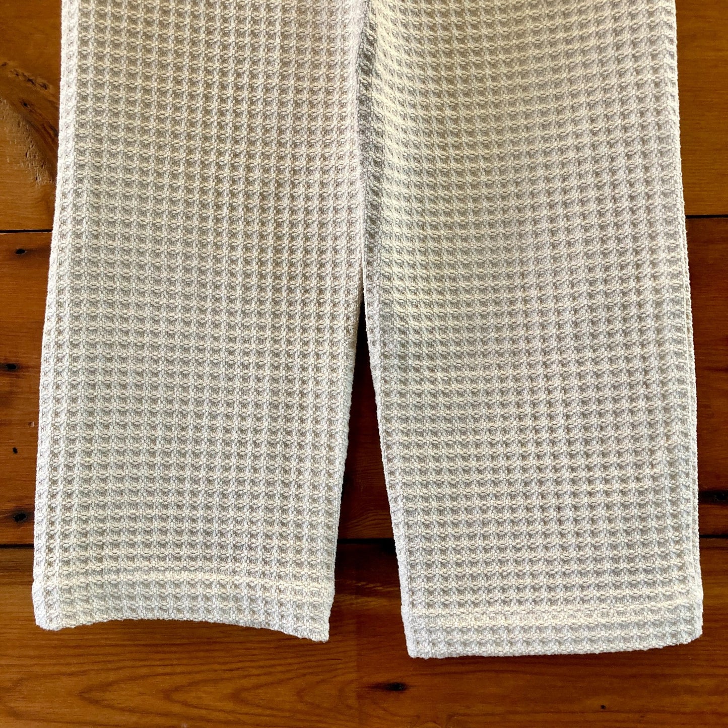 Soluna Collective Cream White Wide Leg Natural Waffle Pants - Size 8 - 0312KP