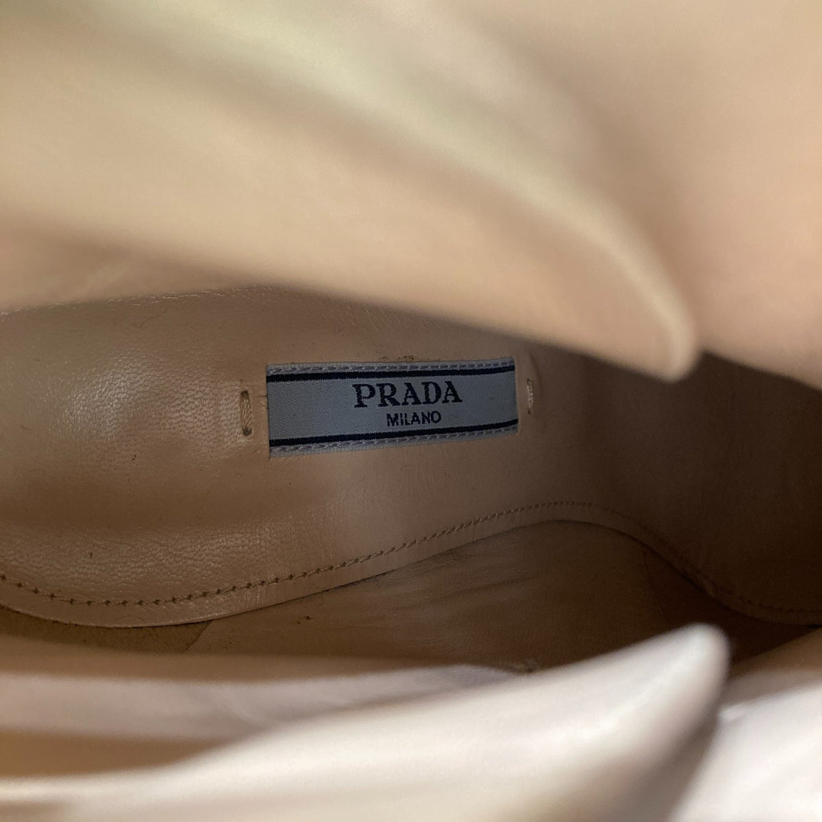Prada Taupe Brown Suede Stiletto Heel Platform Ankle Boots - Sz 37 / 7 - 1017SC
