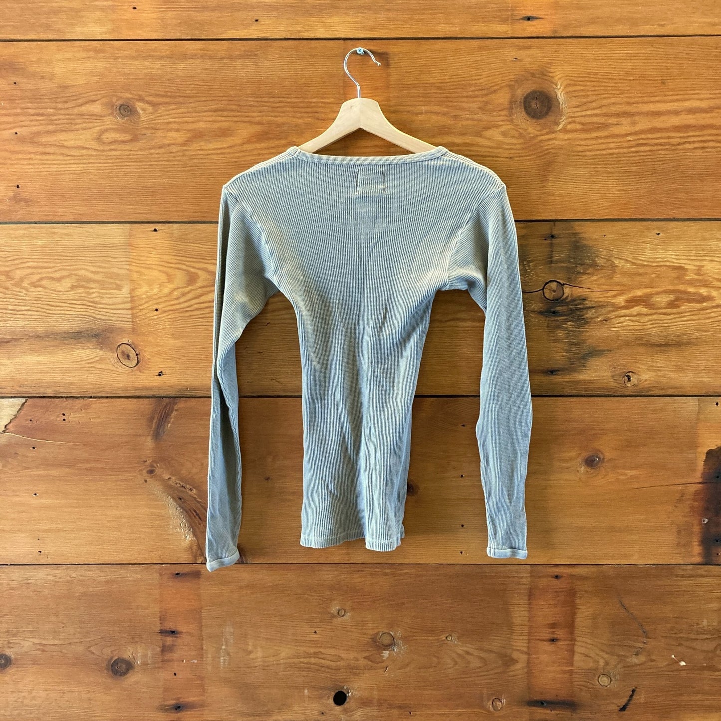 Rudy Jude Cement Waffle knit Scoop Neck Long Sleeve Shirt Top - Size S - 0312IG