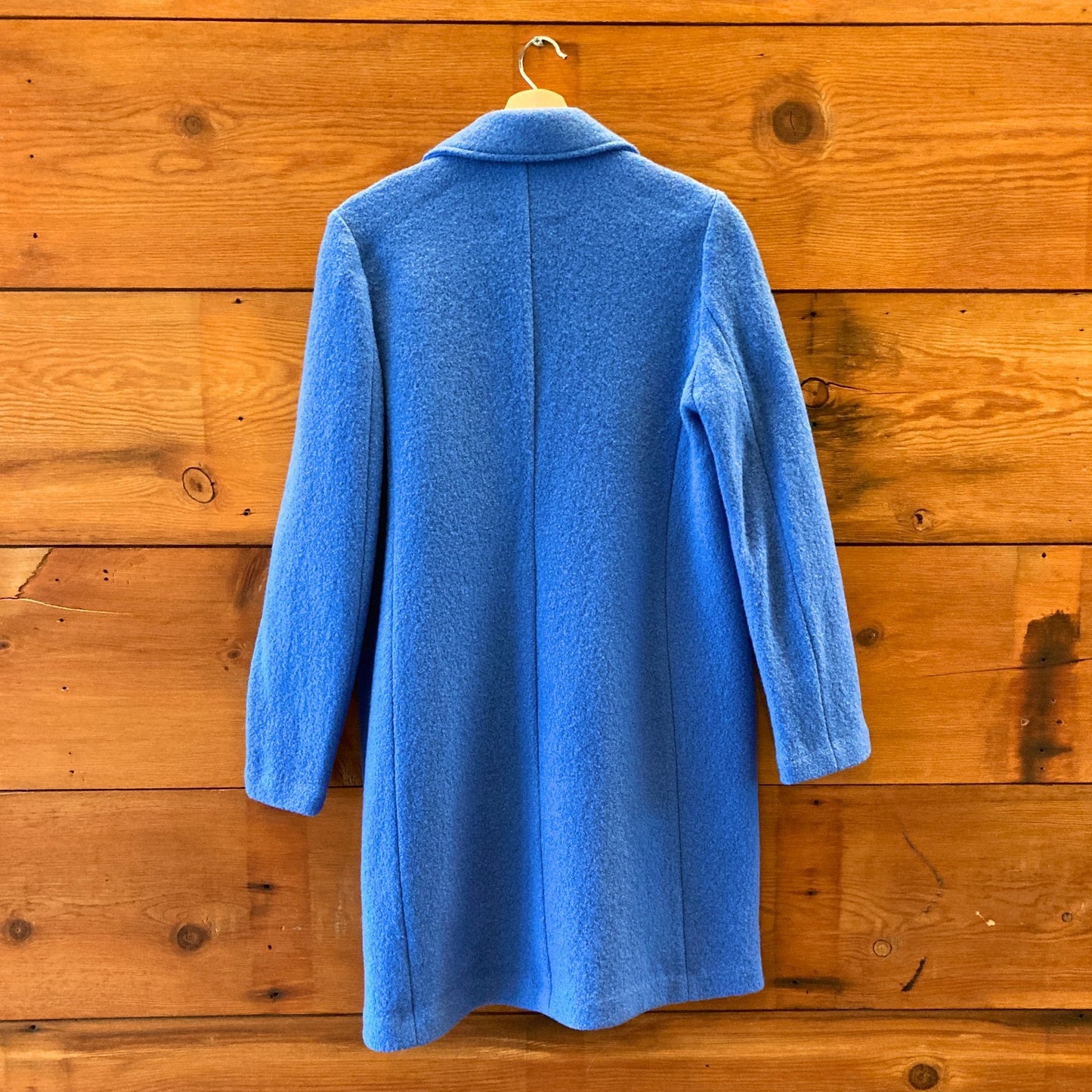 4 - J Crew Seacoast Blue Daphne Topcoat Italian Boiled Wool Coat Jacket 0518AF