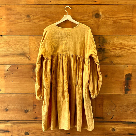 A Perfect Nomad Saffron Organic Cotton Tiered Midi Dress - One Size - 0806JH