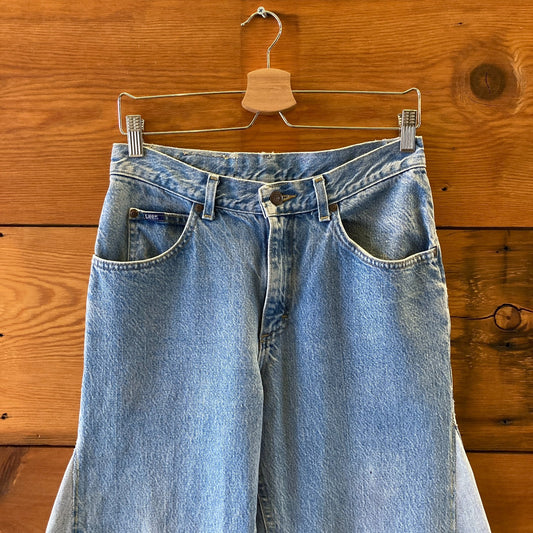Alyson Eastman Reworked Wide Leg Contrast Panel Jeans - Size M - 0920PW