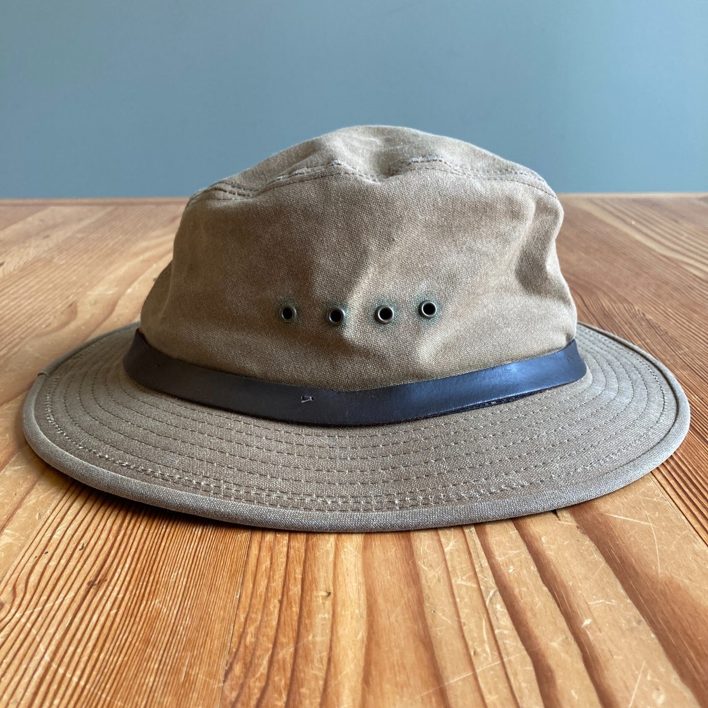 Filson Tan Tin Cloth Packer Rugged Water-Repellent Hat - Size L - 0920PW