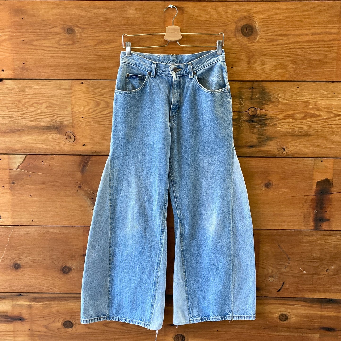Alyson Eastman Reworked Wide Leg Contrast Panel Jeans - Size M - 0920PW