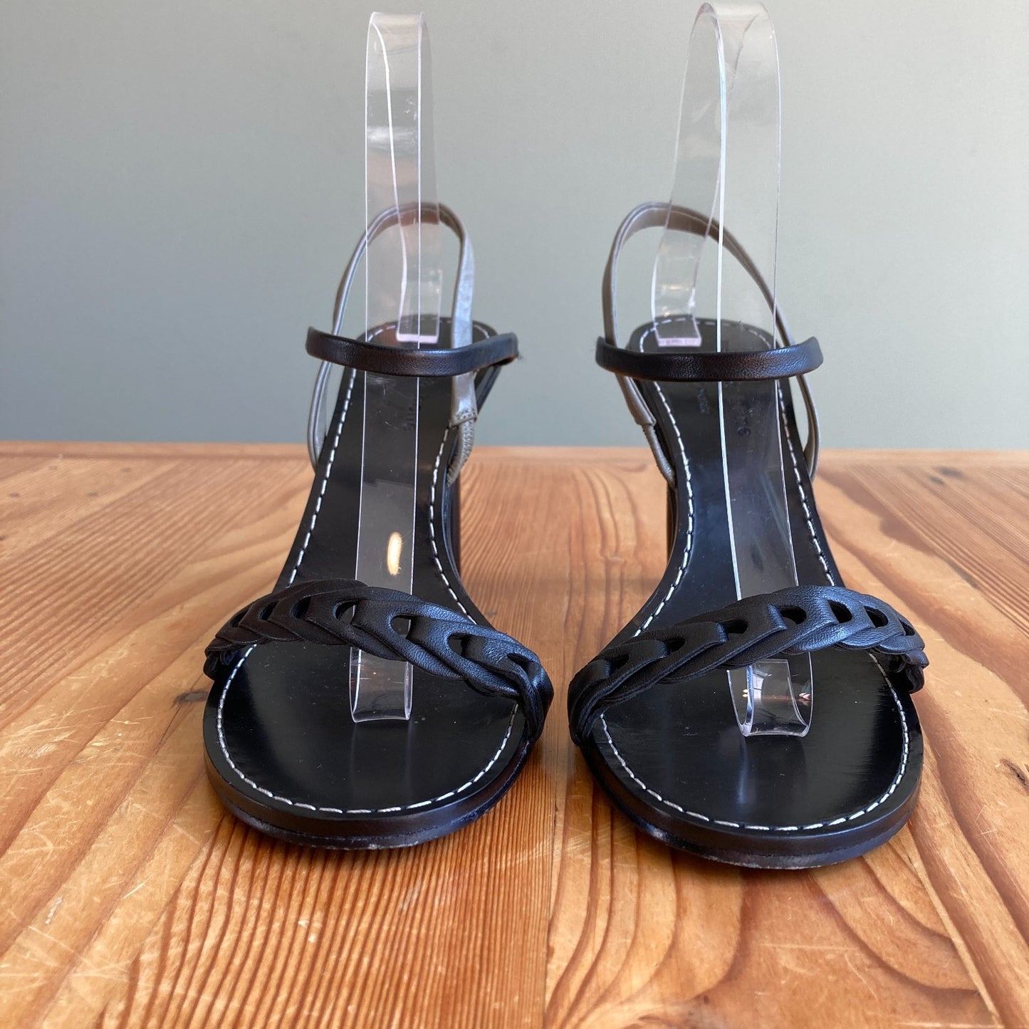 Rag & Bone Black Braided Leather Heels Sandals NEW 0816TB - Size 38/7.5 - 0816TB