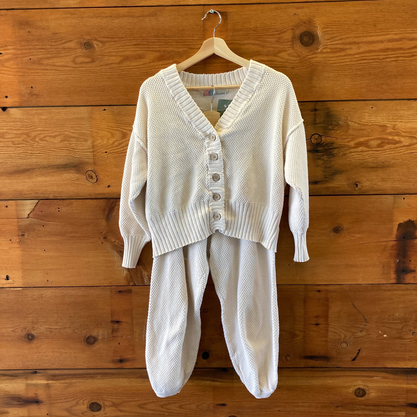 FP Beach Free People Oat Textured Hailee Sweater & Pants Set - Size XS - 0313SH