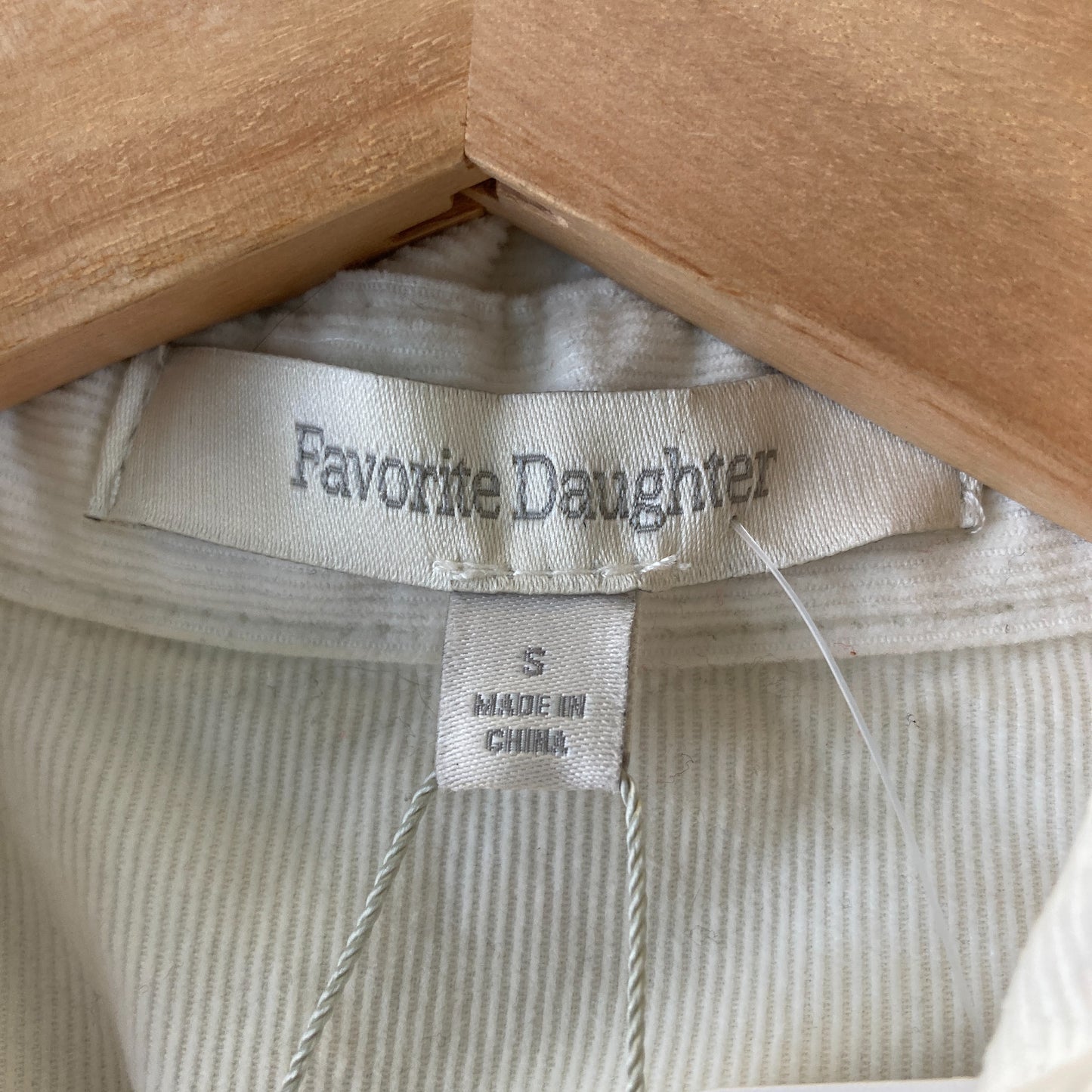 Favorite Daughter $178 Ivory Crop Ex Boyfriend Shirt Top - Size S - NEW - 0713AS