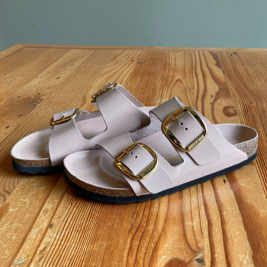 Birkenstock Beige Arizona Big Buckle Sandals - Sz 39 / 8.5 Narrow - NEW 4427SC
