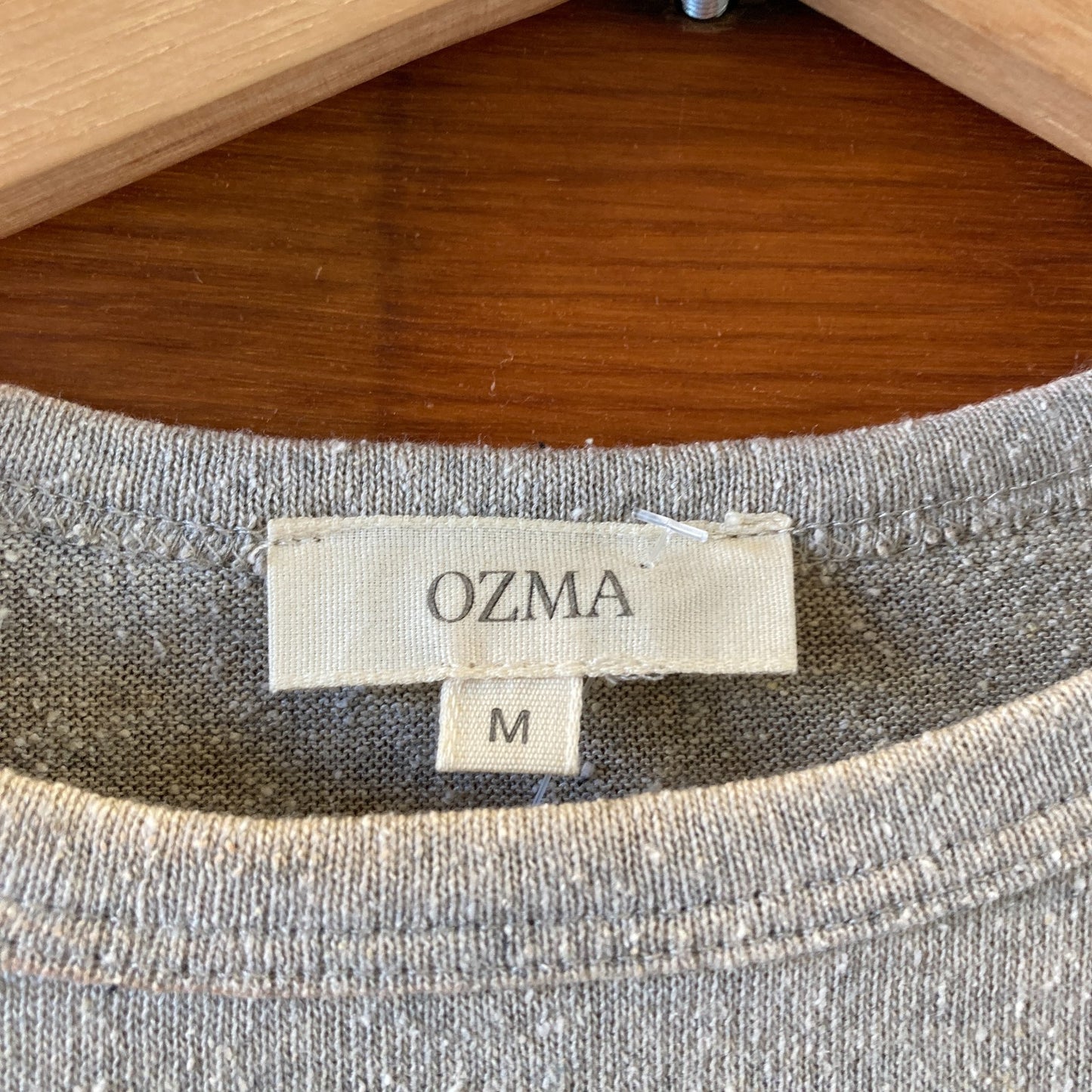 Ozma of California Gray 100% Raw Silk Long Sleeve Cropped Top - Size M - 1215RJ