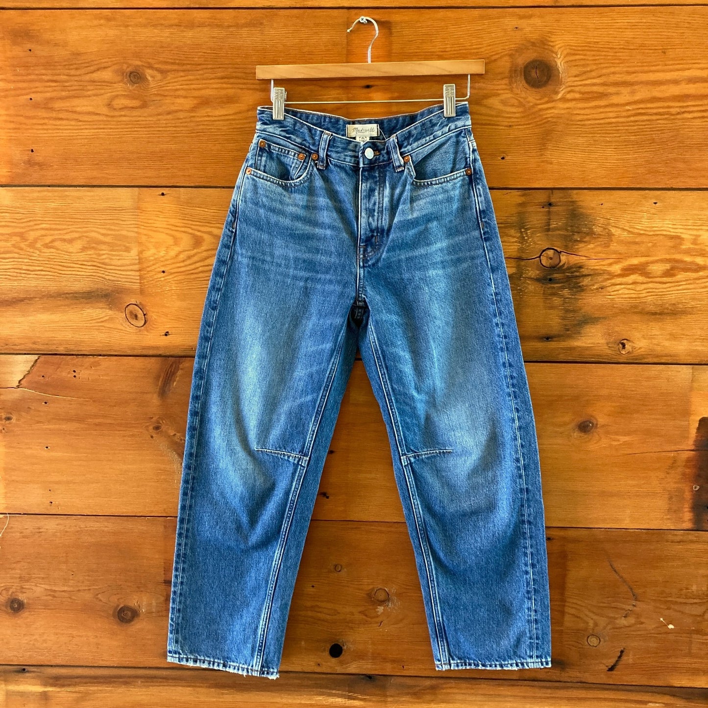 Madewell The Darted Barrel Leg Womens Jeans - Size 24 - 0617RF