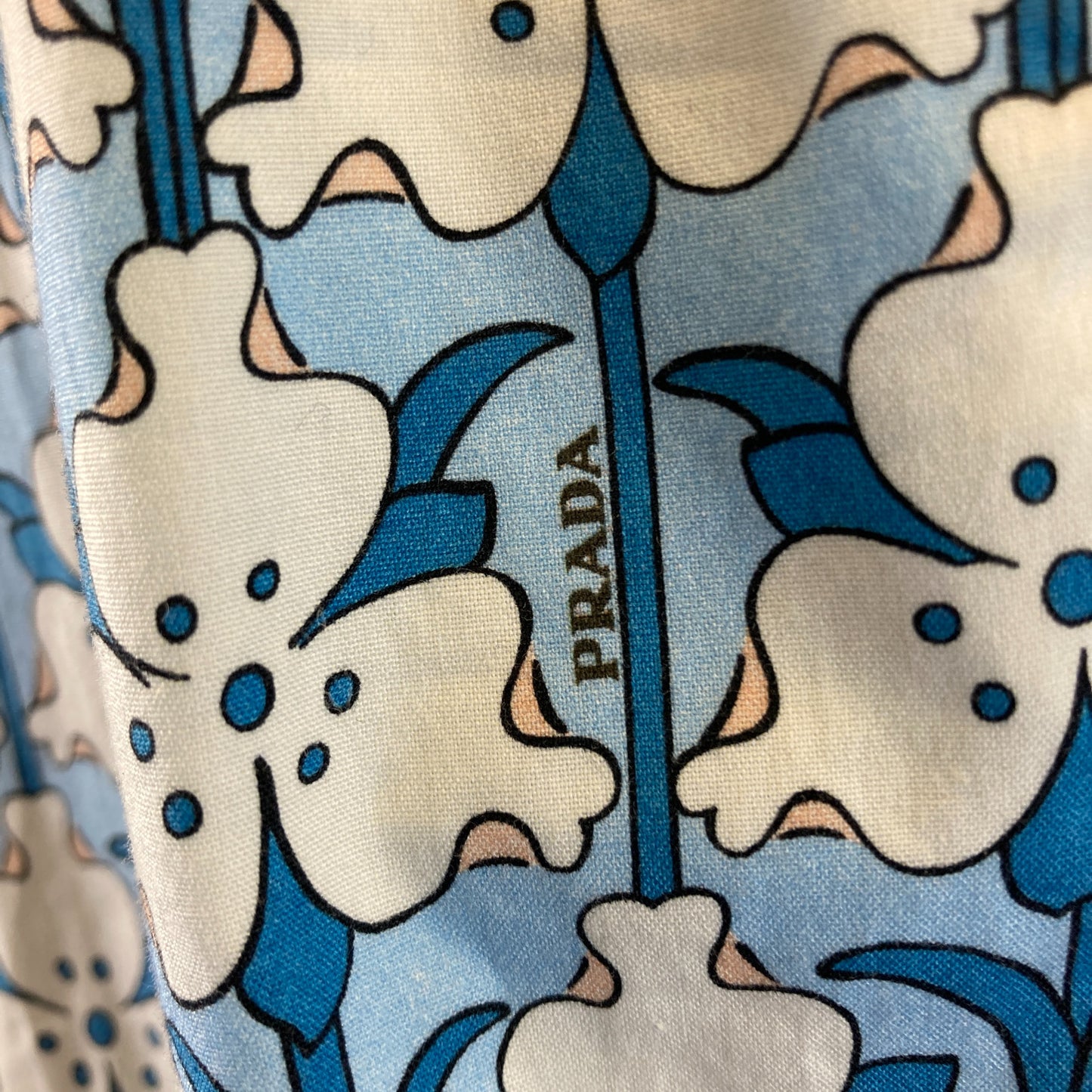 Prada Blue Floral 2017 Ankle Length Slim Fit Pants - Size 40 / 4 US - 0422VS