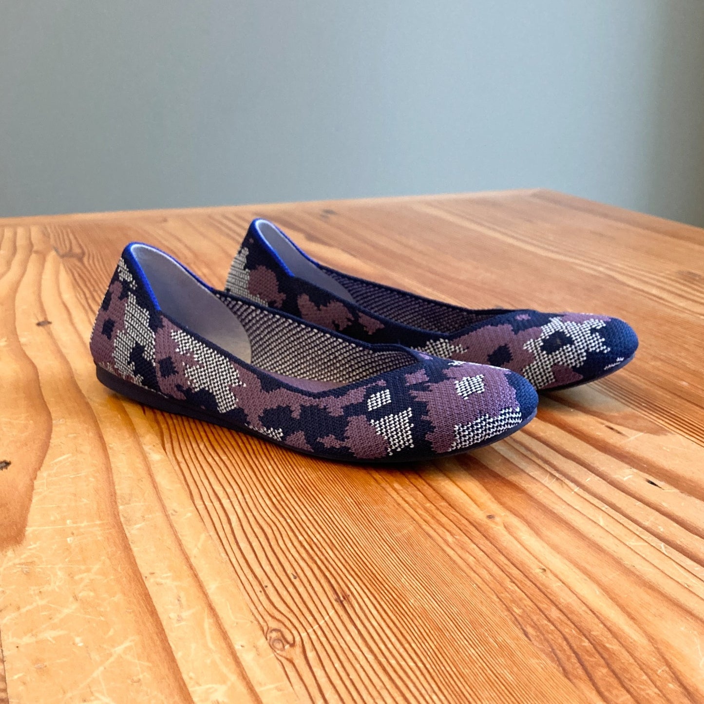 6 - Rothy's Violet Botanicamo Purple Camo The Flat Ballet Shoes 1107MJ