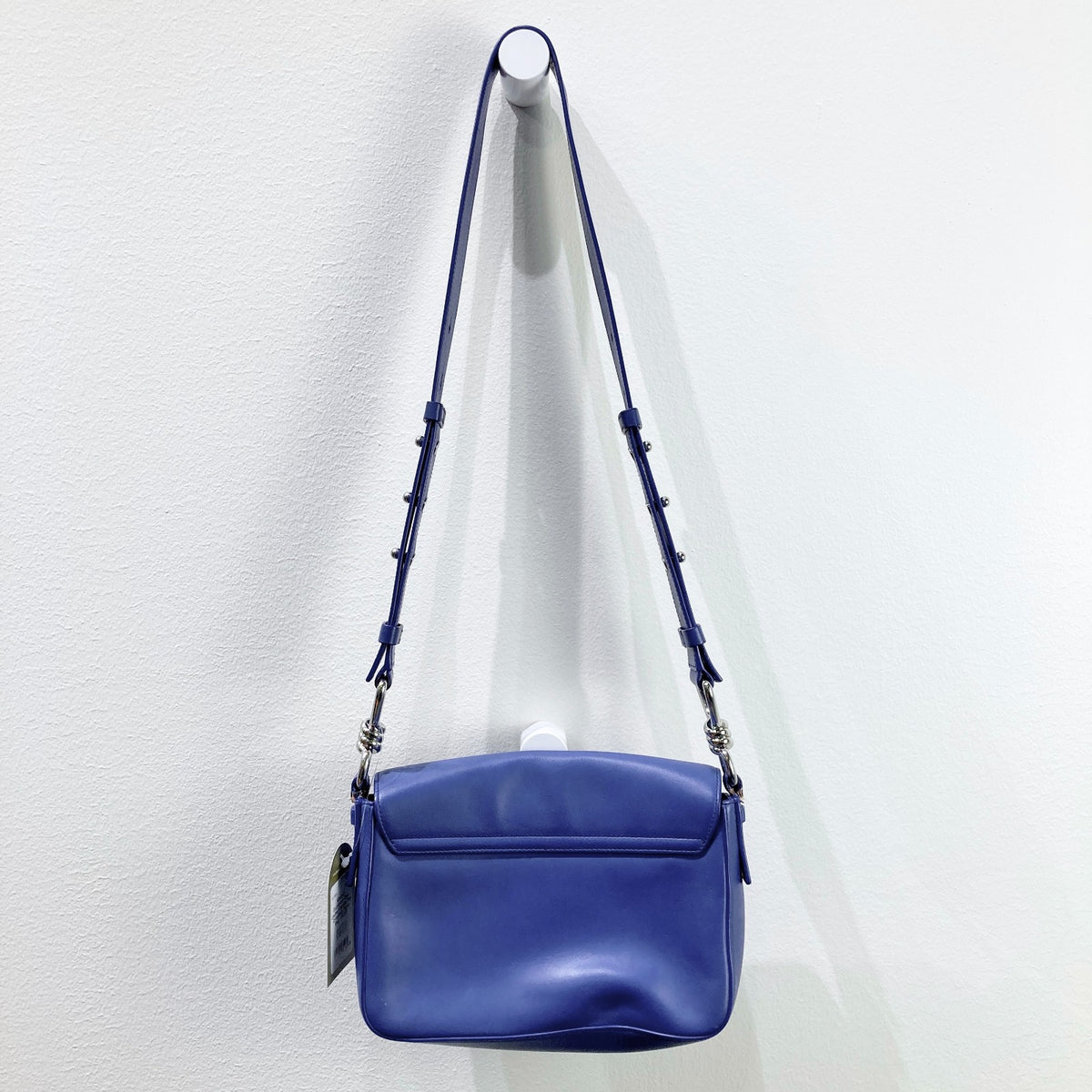 Allsaints Cornflower Blue Leather Captain Flap Crossbody Purse Bag - 0102ST