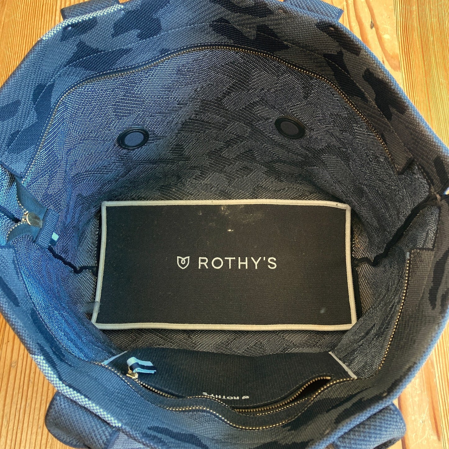 Rothy's Gray Camo Patterned The Essential Large Tote Bag - 0428LR