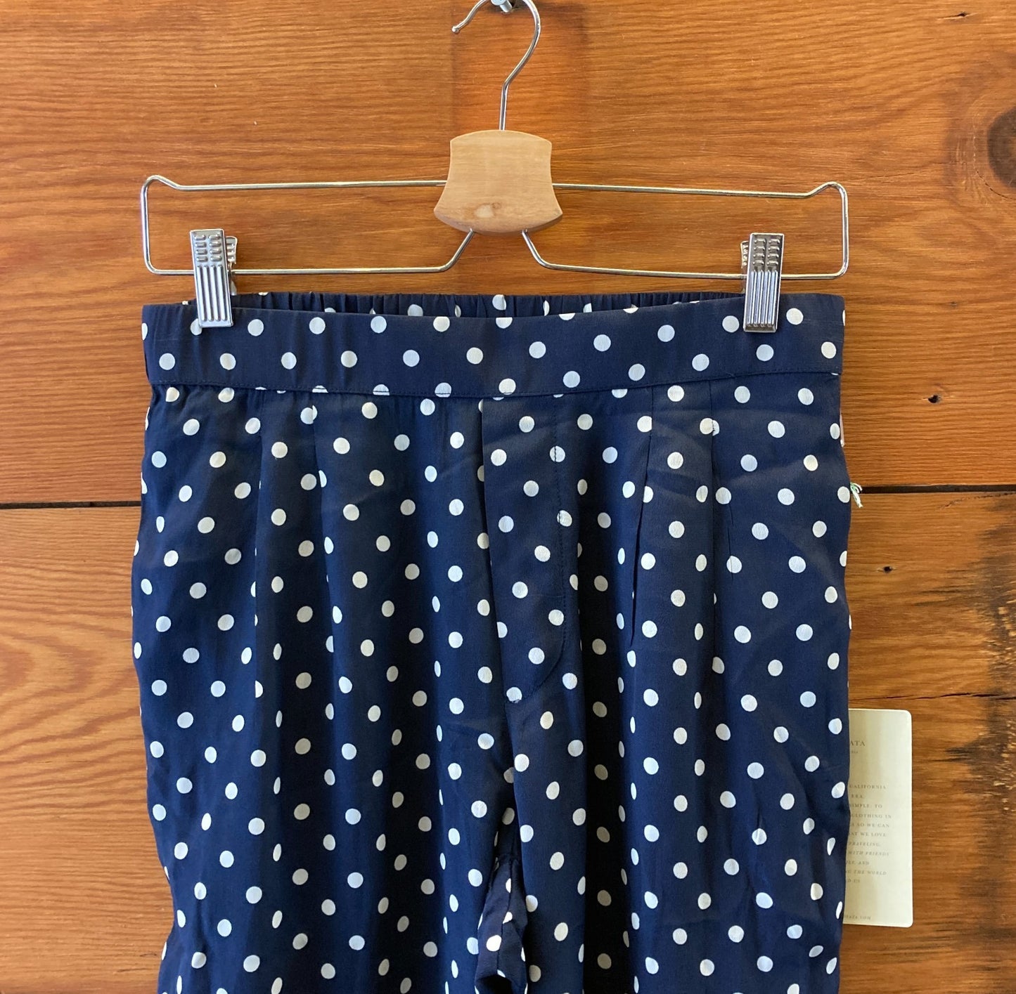 Trovata Birds of Paradise NEW Navy Polka Dot Leigh Pants - Size S - 0823EP
