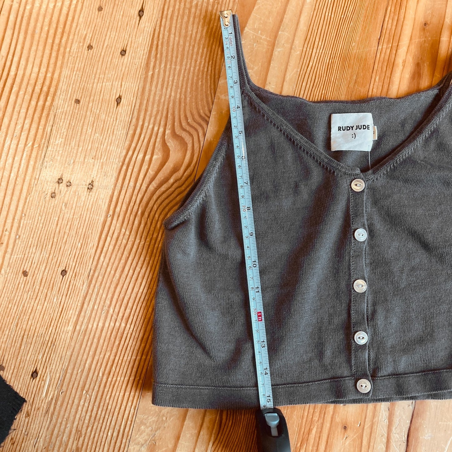 S - Rudy Jude Gray Button Front Adult Womens Tank Top 0312IG