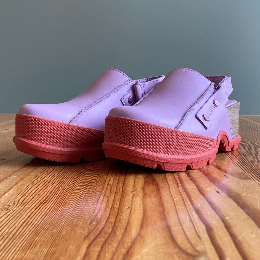 Sorel $395 Purple Roam'n™ Rise Heel Platform Clogs Shoes - Size 9 - 0608KF