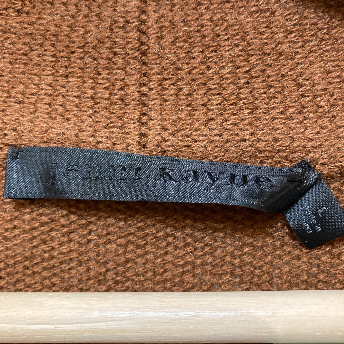 Jenni Kayne Cinnamon Open Front 100% Cashmere Sweater Coat - Size L - 0531AF