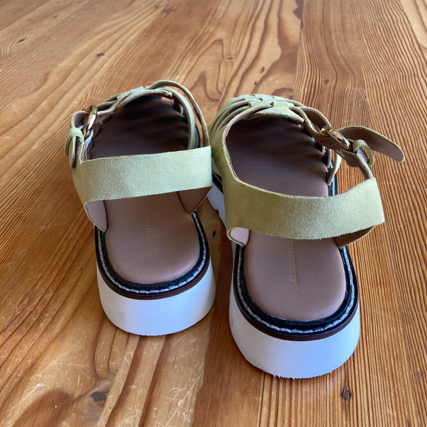 Anthropologie $125 Lime Green Fisherman Sandals w/ Box - Size 9 - NEW - 0327SM