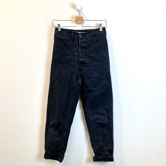 Jesse Kamm Black Canvas High Rise Tapered Leg Ranger Pants - Size 4 - 0606RO