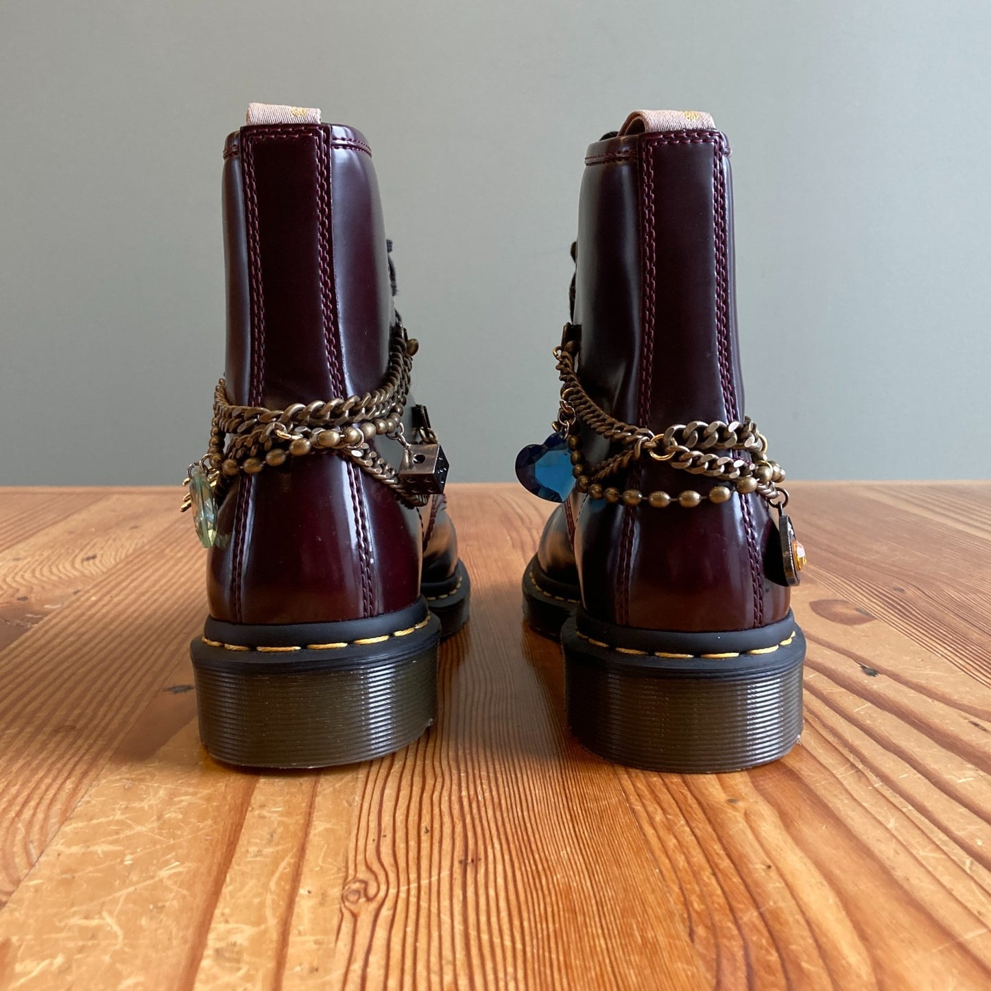 8 - Dr. Martens 1460 Marc Jacobs Cherry Red Rare Charm Boots NEW 0716MD