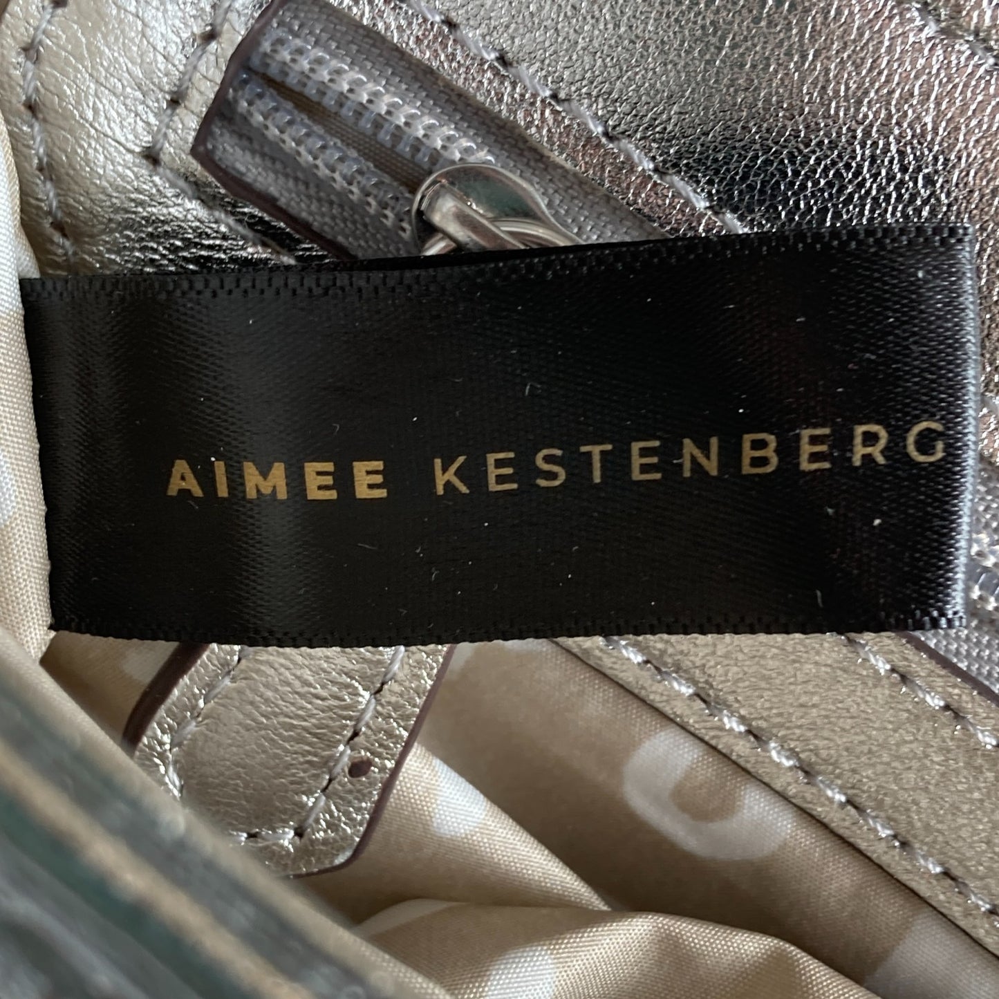 Aimee Kestenberg Silver All For Love Baguette Bag Purse - 0501SH