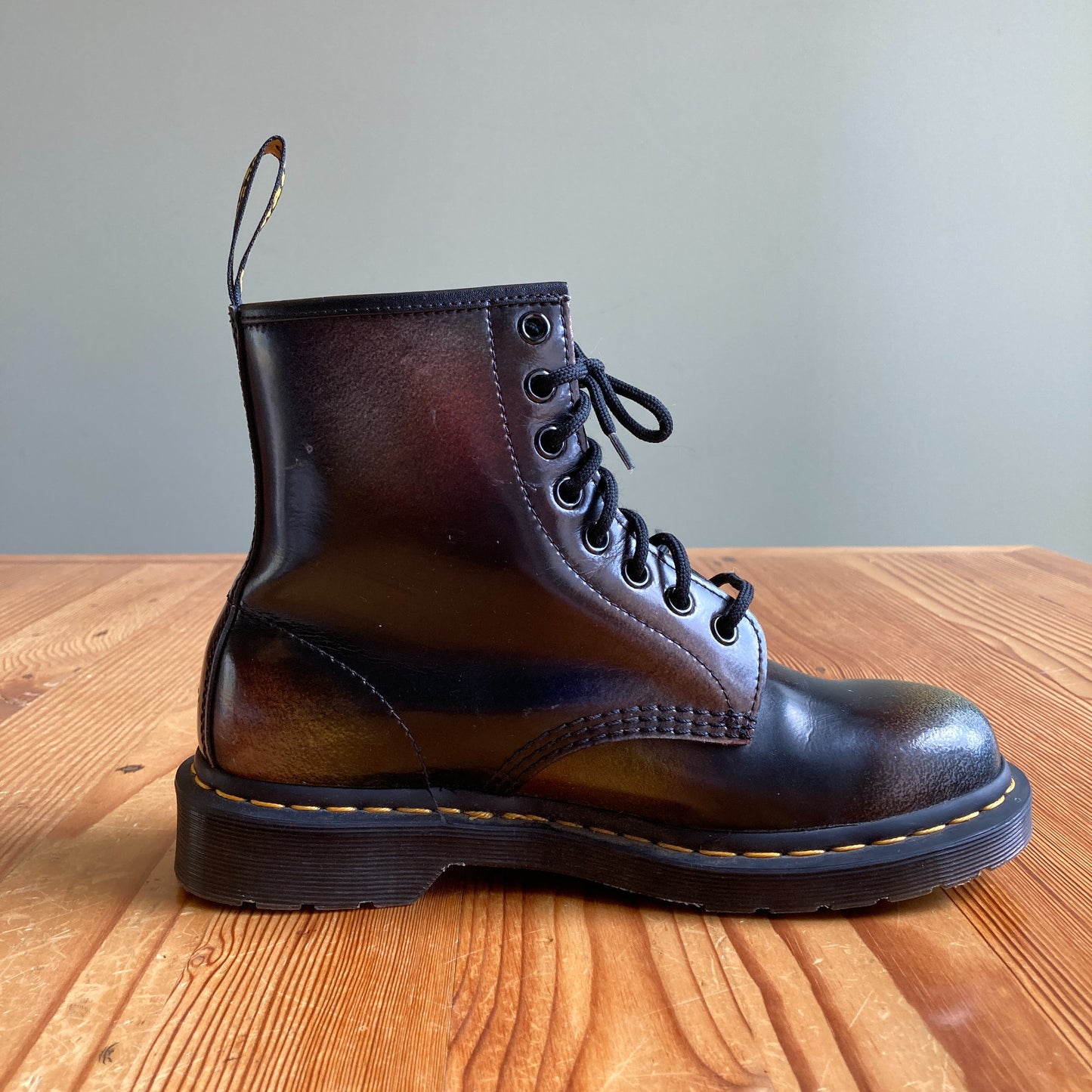 Dr. Martens 1460 Black For Pride Rub Off Leather Boots - Wmns Size 8 - 0425SV
