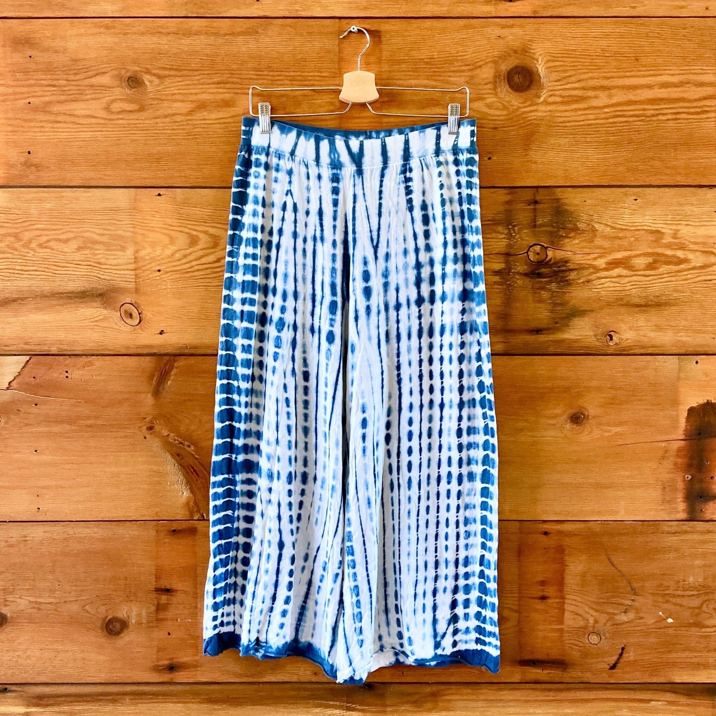 Johnny Was CALME Blue Tie Dye Top & Pants Lounge Set - Size L - 1103ES