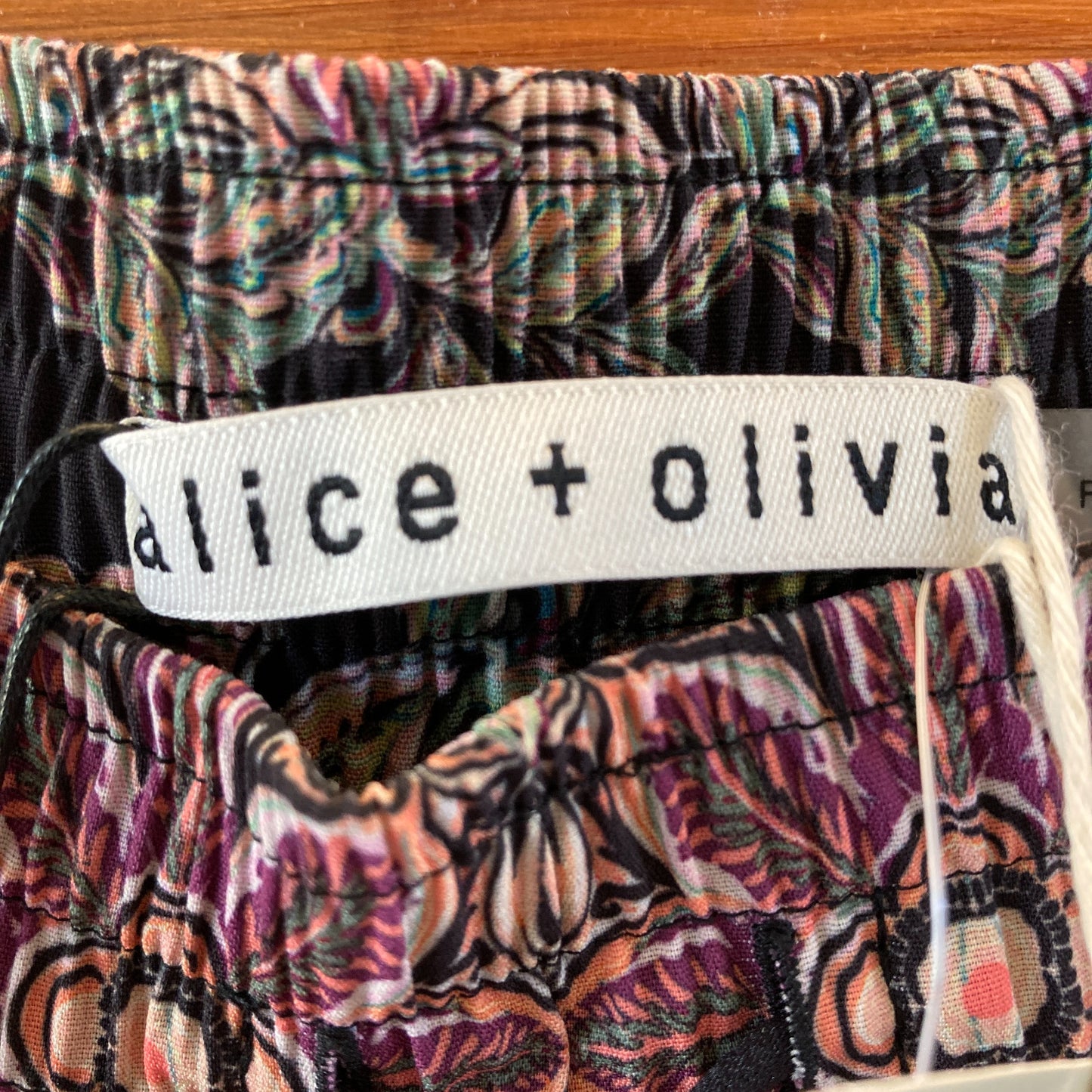 Alice + Olivia Canopy Tile NEW Kenley Palazzo Wide Leg Pants - Size M - 1011SC
