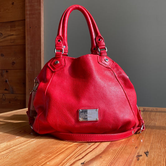 Marc by Marc Jacobs Red Classic Q Francesca Double Handle Shoulder Bag 0420PH
