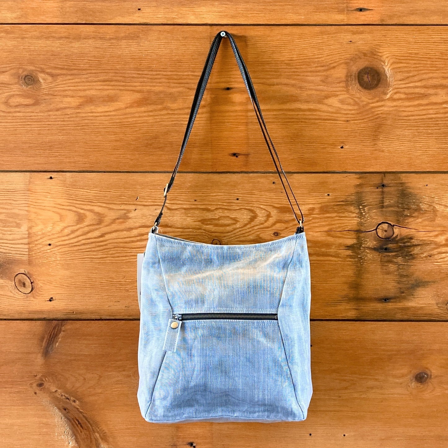 Smateria Silver Gray Repurposed Industrial Net NEW Scout Bag - 0428LR