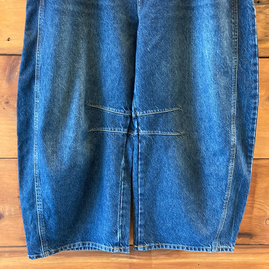 We the Free by Free People Good Luck Wide Barrel Jeans - Size 33 - 0425SV
