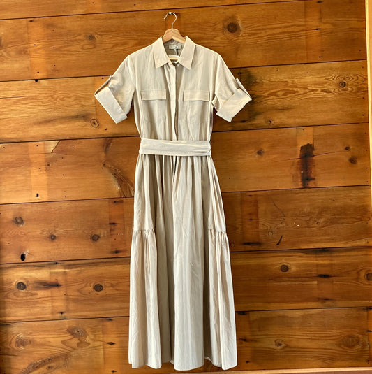 Antonelli Firenze $725 Khaki Tan Margherita Maxi Dress - Size 44 / M - 4427SC
