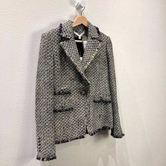Veronica Beard $695 Fabion Silver Multi Tweed Jacket Blazer - Size 4 - 1017SC
